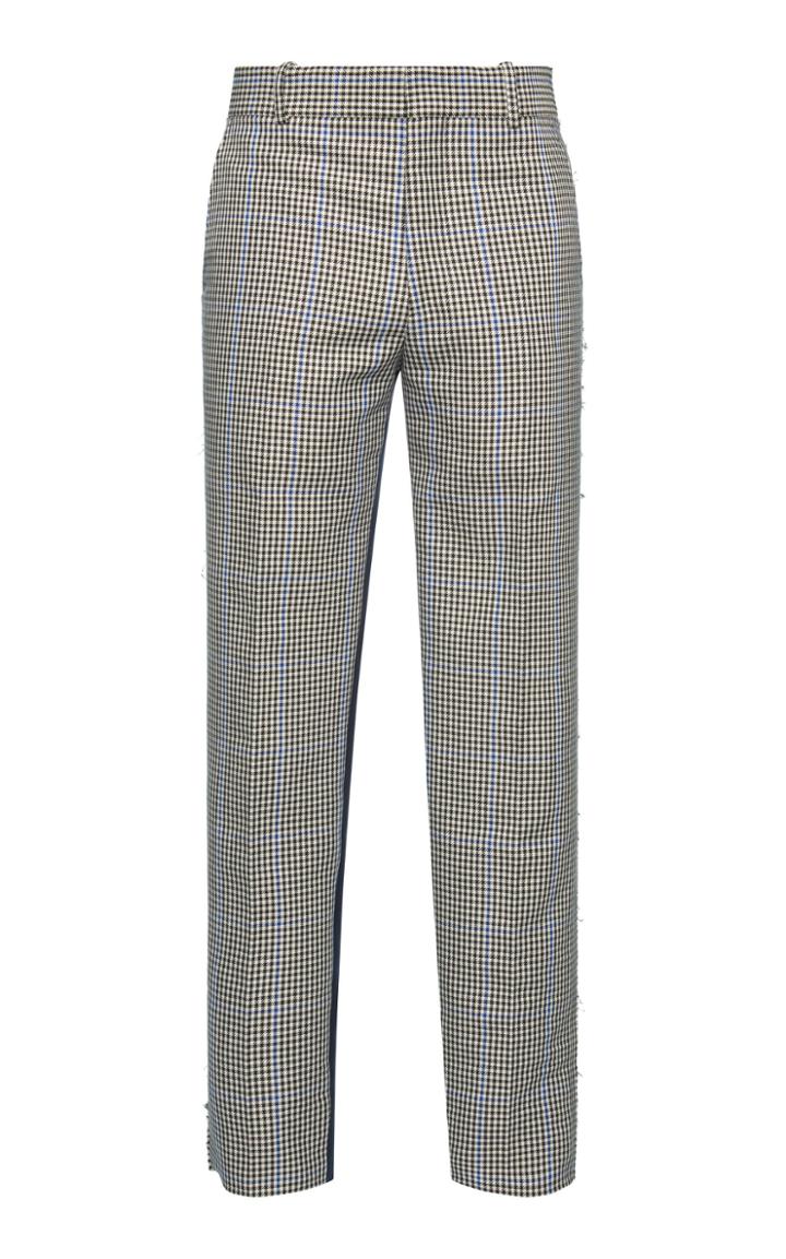 Alexander Mcqueen Checked Wool-blend Cropped Trousers