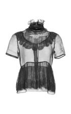 Rochas Top With Rouges And Embroidery