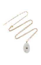 Cvc Stones Pacific 18k Gold Beach Stone And Sapphire Necklace