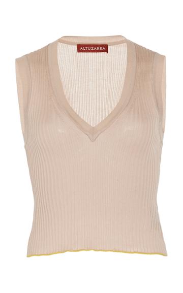 Moda Operandi Altuzarra Parrish Cotton-silk Blend Knit Tank Size: S