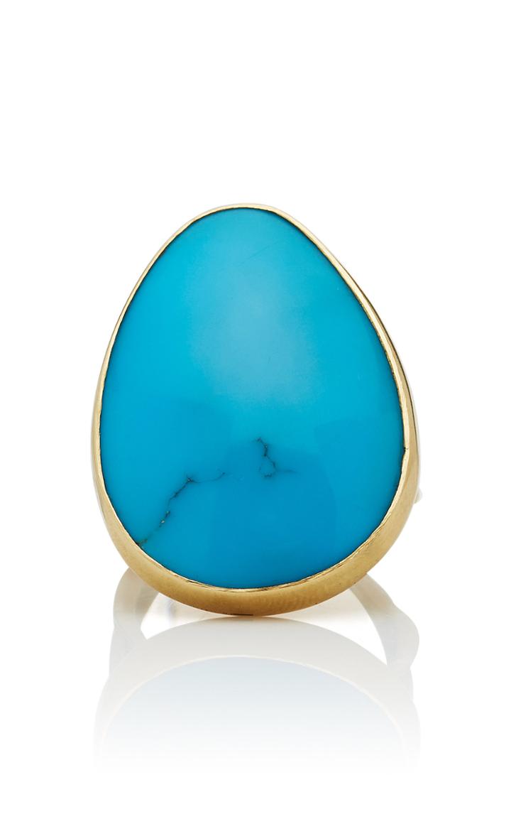 Annette Ferdinandsen Coral Branch 18k Gold Turquoise Ring