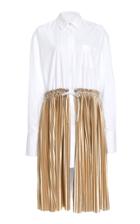 Summa Pleated Cotton Shirt Dress