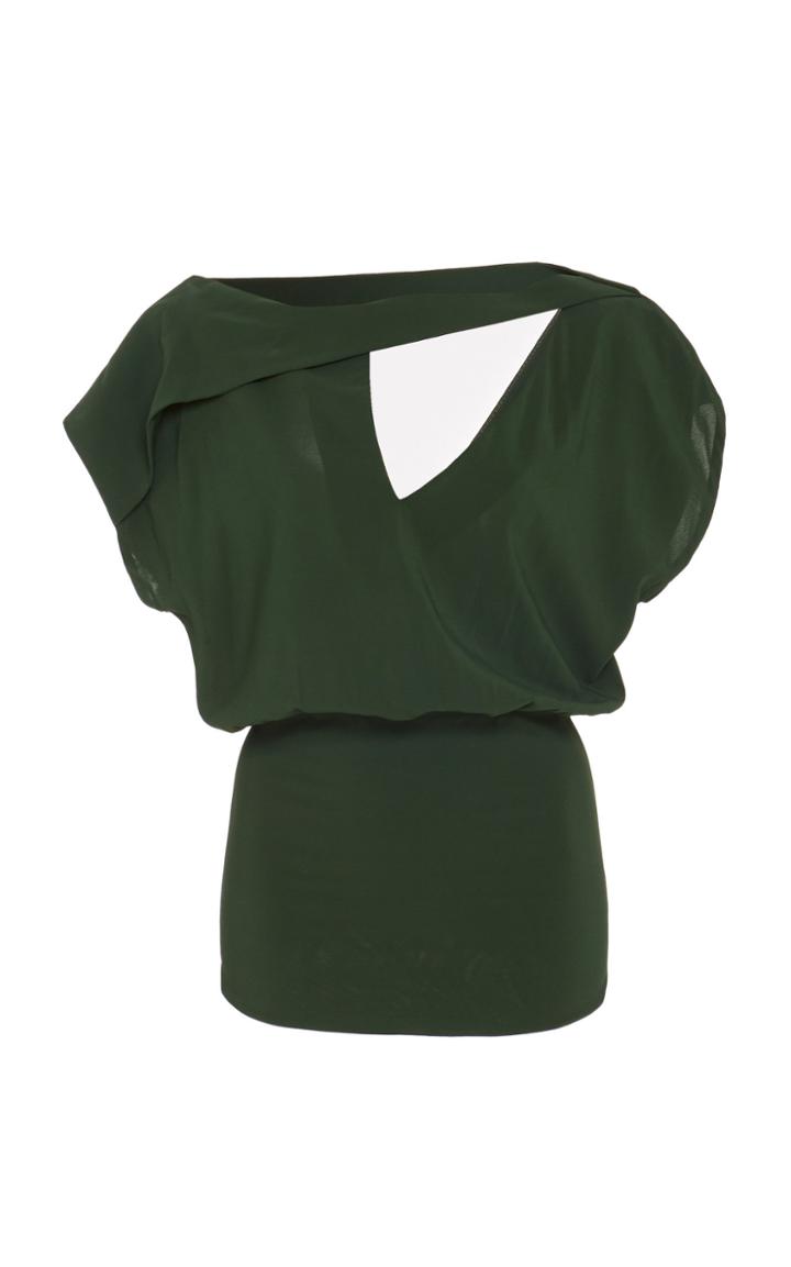 Silvia Tcherassi Cut-out Helen Chiffon Blouse