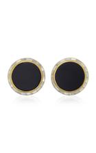 Monica Sordo Brujo Orbit 24k Gold-plated Brass Onyx Earrings