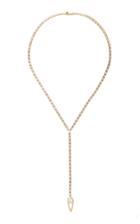 Hueb Baguette And Pear Shaped Diamond Lariat Necklace