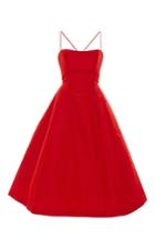 Elizabeth Kennedy Tie Up Detail Tea Length Cocktail Dress