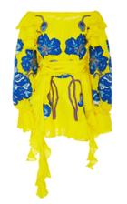 Yuliya Magdych Poppies Ruffle Mini Dress