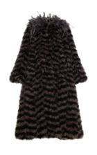 Marc Jacobs Feather-detailed Printed Silk Coat