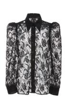 Jill Stuart Isabelli Tulip Lace Long Sleeve Button Down Shirt