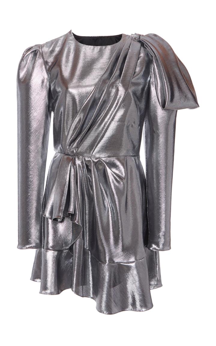 Moda Operandi Alberta Ferretti Asymmetric Lam Mini Dress