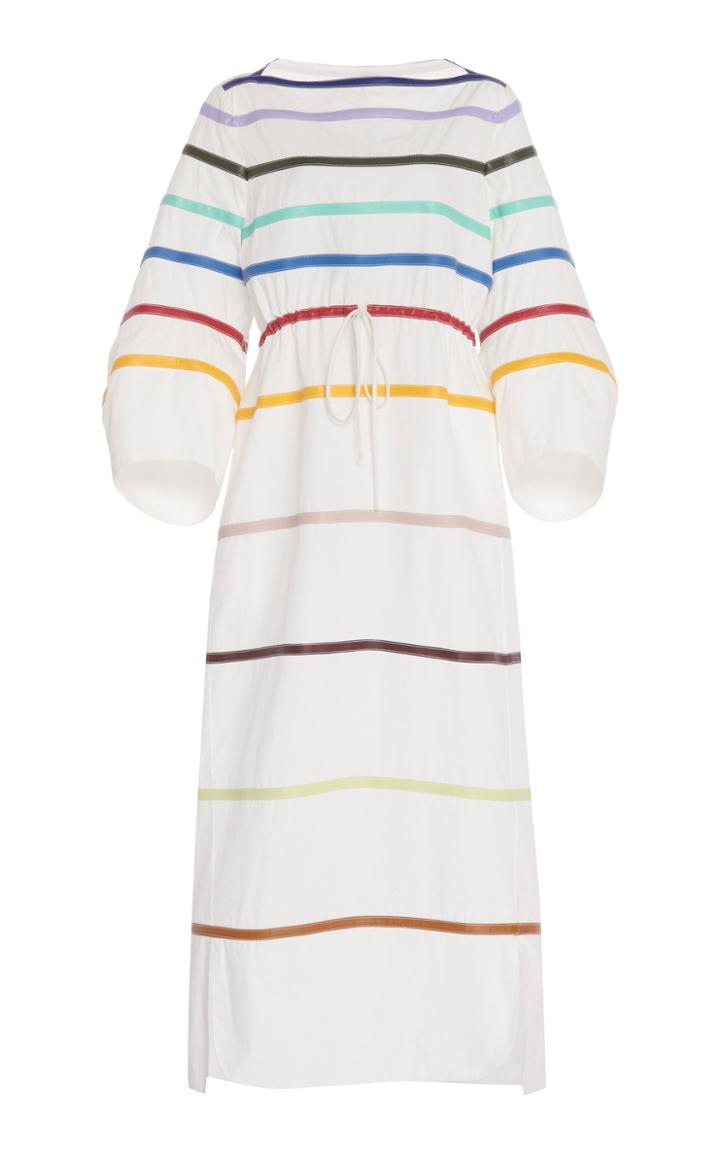 Rosie Assoulin Striped Cotton Maxi Dress Size: Xs