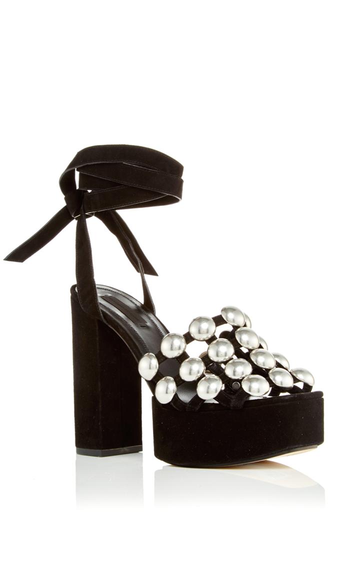 Alexander Wang Alys Black Suede Platform