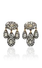 Fred Leighton Girandole 18k Gold And Rose-cut Diamond Chandelier Earrings