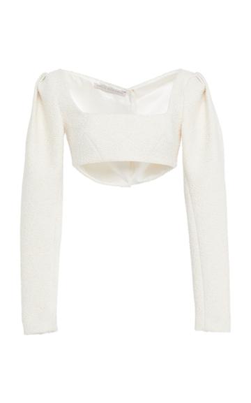 Emilia Wickstead Biana Cropped Cloque Top