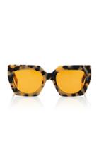 Ganni Square-frame Tortoiseshell Acetate Sunglasses