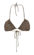 Jonathan Simkhai Chain Print Triangle Bikini Top