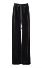 Naeem Khan High-waisted Velvet Straight-leg Pants