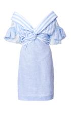Leal Daccarett Cielo Lindo Striped Linen-blend Dress