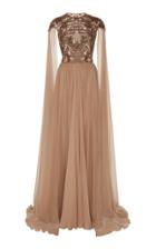 Zuhair Murad Ikebana Embroidered Chiffon Gown