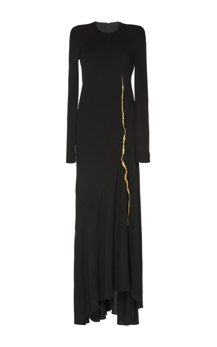 Haider Ackermann Embroidered Round Shoulder Dress