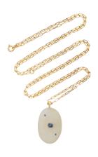 Cvc Stones M'o Exclusive: 18k Gold Beach Stone And Sapphire Lagoon Necklace