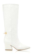 Tibi Rowan Croc-effect Leather Boots