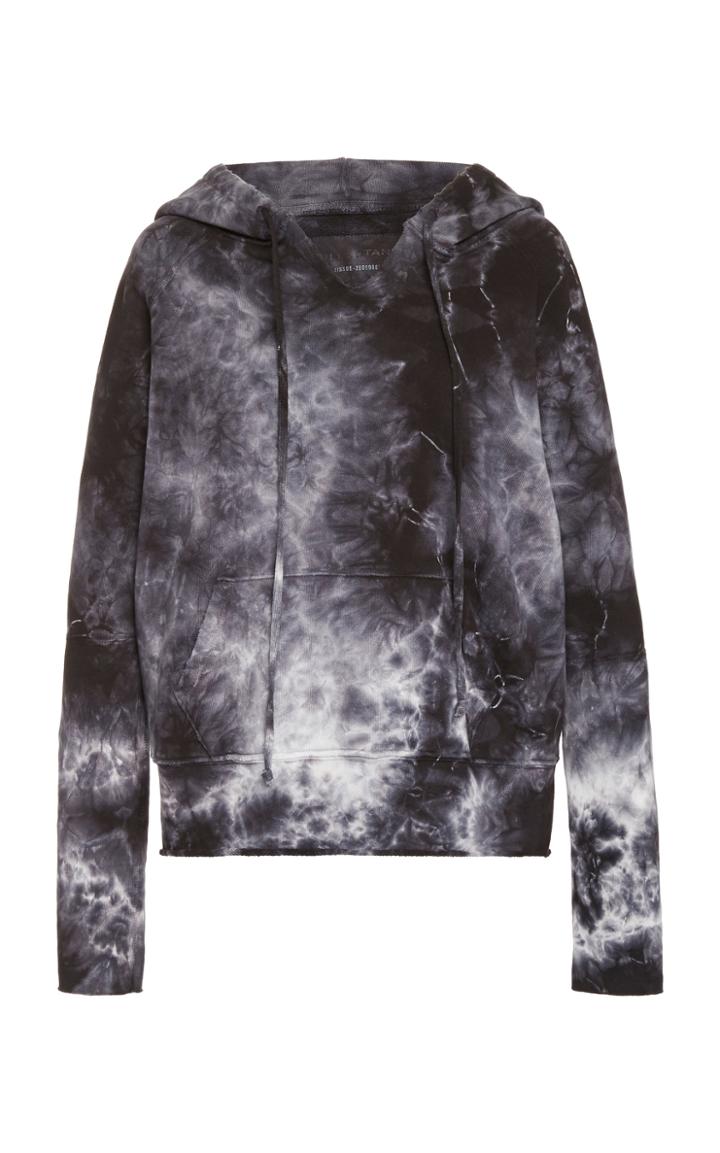 Nili Lotan Janie Tie-dyed Cotton-jersey Hooded Sweatshirt