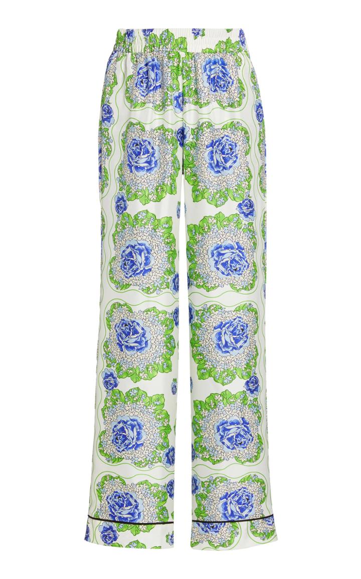 Moda Operandi Rodarte Printed Silk-twill Straight-leg Pants