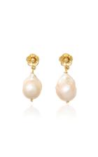 Brinker & Eliza Sunny Side Up 24k Gold-plated Pearl Earrings