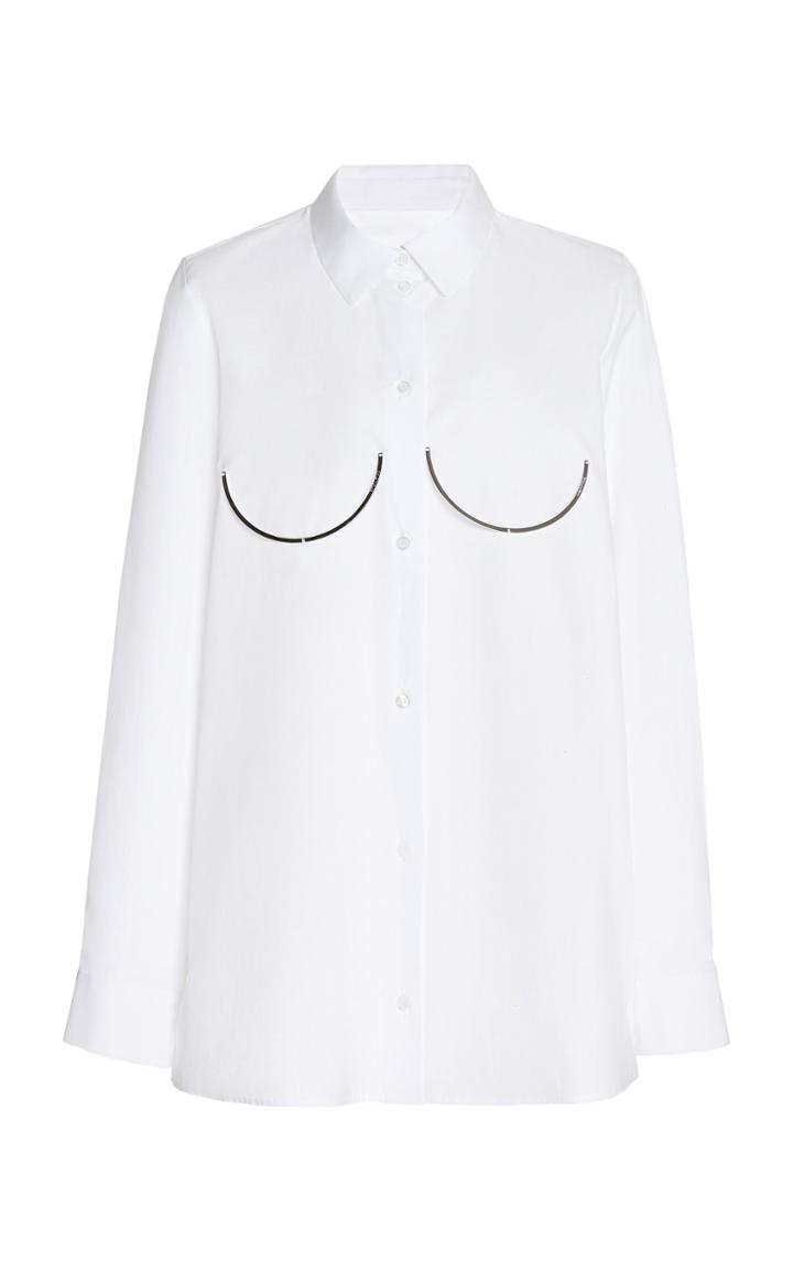 Moda Operandi Boyarovskaya Metal-detailed Cotton Poplin Shirt