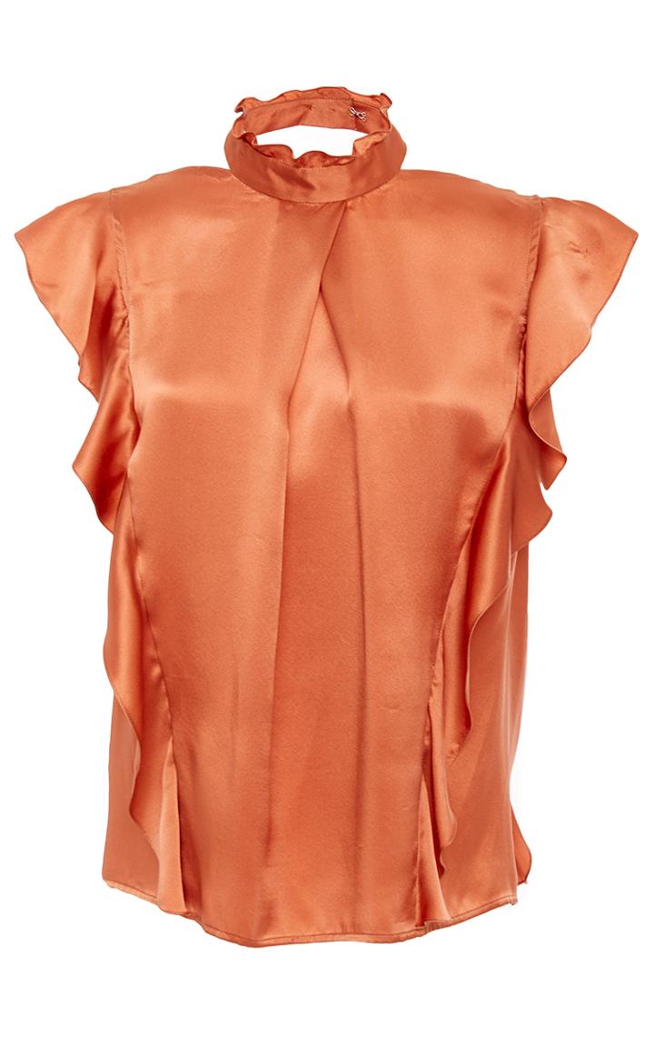 Marissa Webb Sharon Ruffled High Neck Blouse