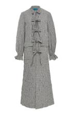 Jonathan Cohen Smocked Gingham Trench