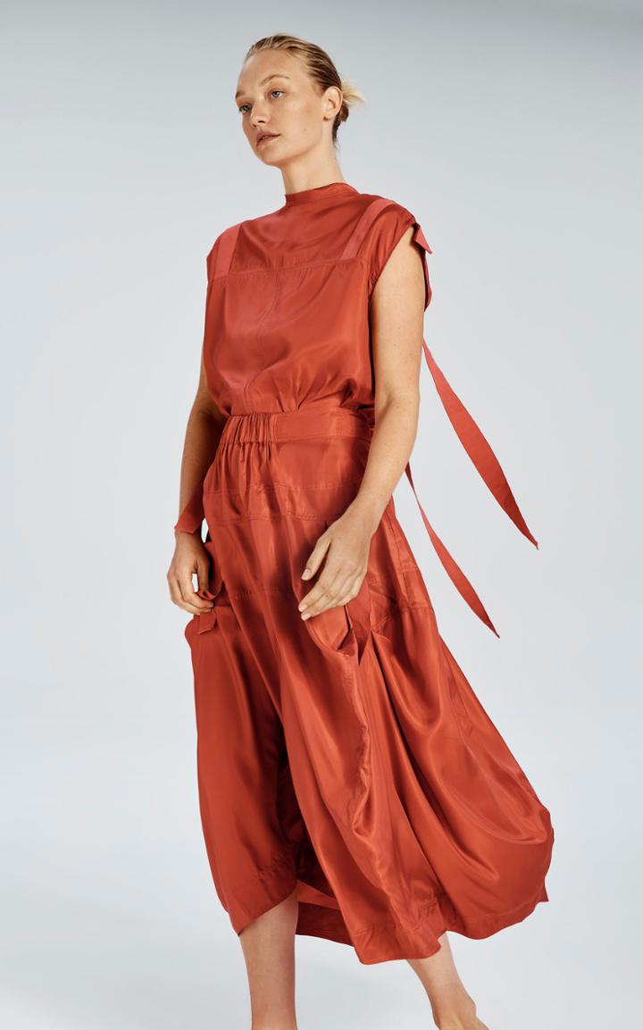 Moda Operandi Lee Mathews Edie Satin Parachute Skirt Size: 2