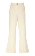 Rejina Pyo Maeve Wool-blend Check Flared-leg Cropped Pants
