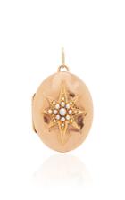 Vela Antique 14k Gold Pearl Locket