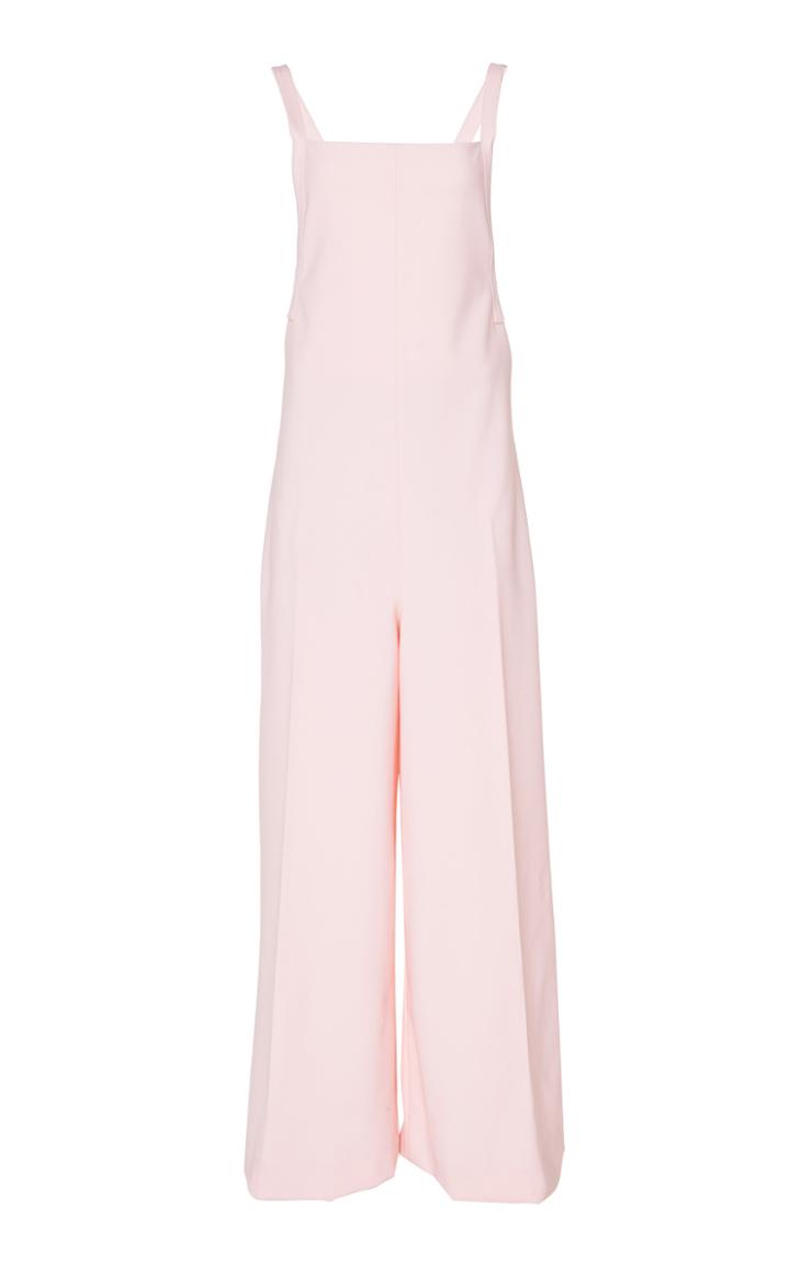 Adam Lippes Open Back Wool Blend Jumpsuit