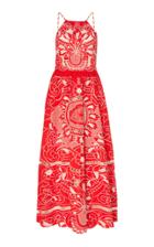 Red Valentino Pointelle-knit Embroidered Cotton Dress