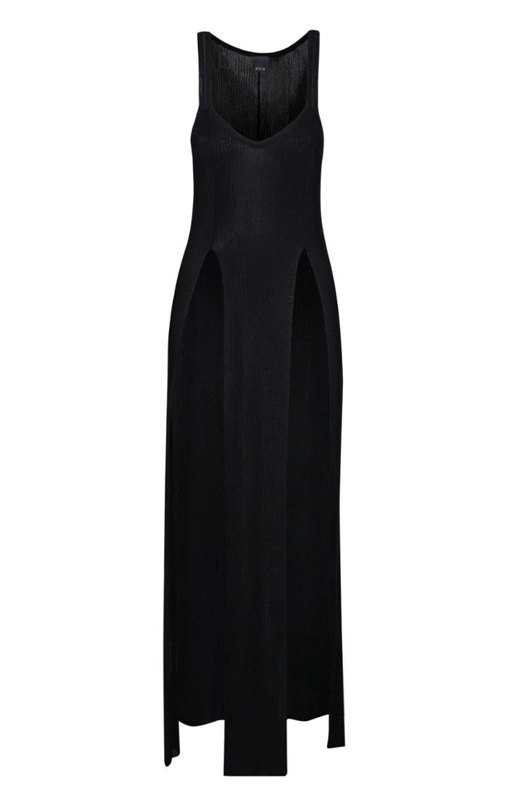 Bevza Knitted Dress With Deep Cuts