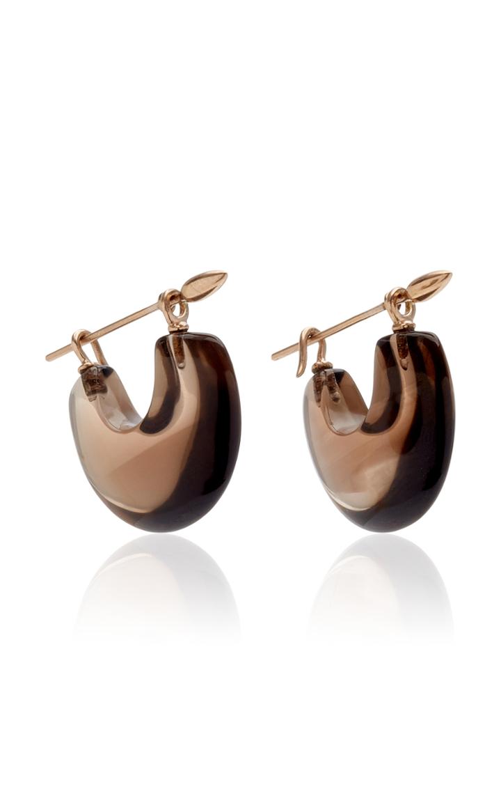 Moda Operandi En Smokey Quartz Arch Earrings