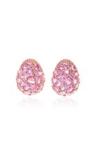 Giovane 18k Rose Gold Pink Sapphire And Diamond Earrings