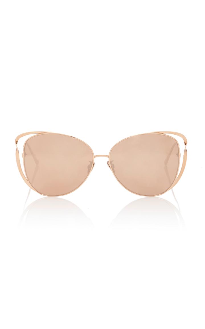 Linda Farrow Cat-eye Metal Sunglasses