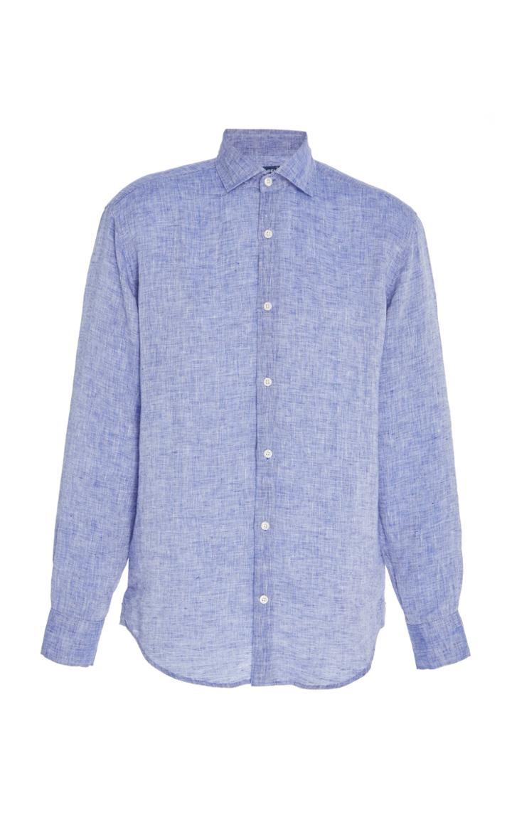 Frescobol Carioca Slim-fit Linen Button-up Shirt