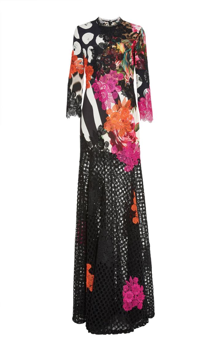 Naeem Khan 3/4 Sleeve Gown