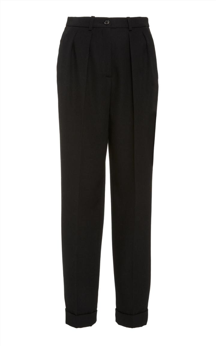 Michael Kors Collection Pleated Wool Straight-leg Pants