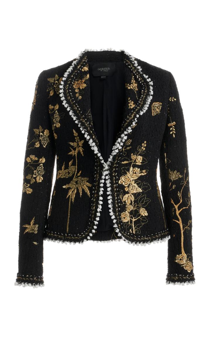 Moda Operandi Giambattista Valli Embroidered Tweed Blazer