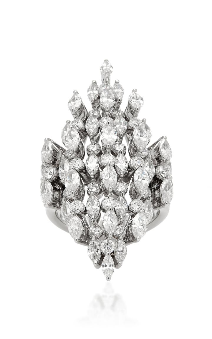 Yeprem 18k White Gold Marquise Diamond Ring