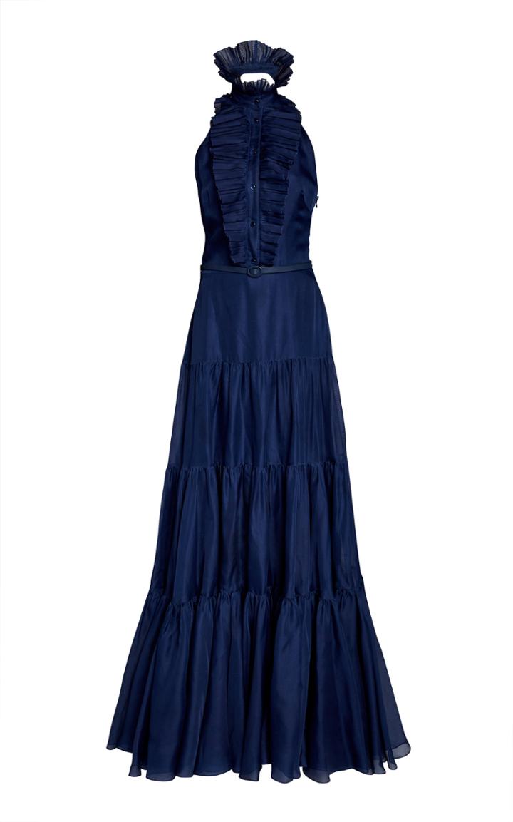 Ralph Lauren Emilia Belted Poplin Gown