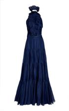 Ralph Lauren Emilia Belted Poplin Gown