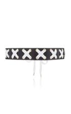 Red Valentino Rock Ruffles Calfskin Leather Belt