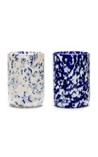 Stories Of Italy Macchia Su Macchia Blue And White Set Of 2 Glasses